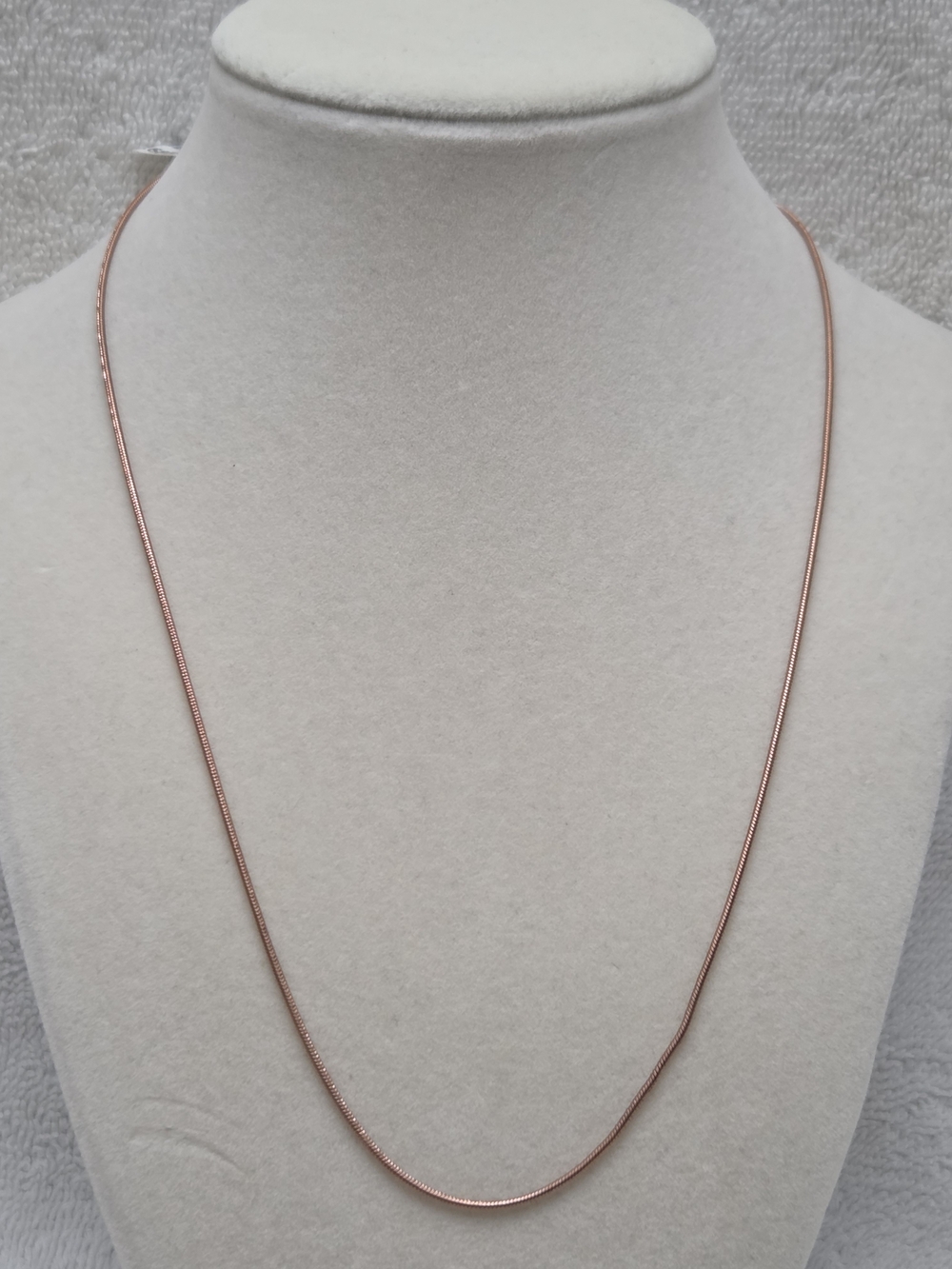 ION Plated Rose Gold over Stainless Steel Snake Chain Necklace